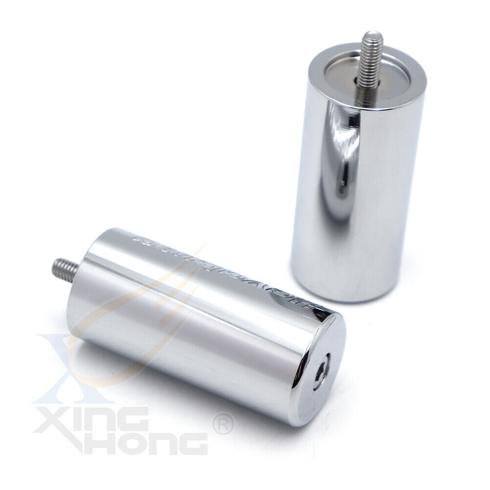 Billet Bar Ends Custom 3" Long Chrome For 1999 - 2014 Suzuki Hayabusa Gsxr1300