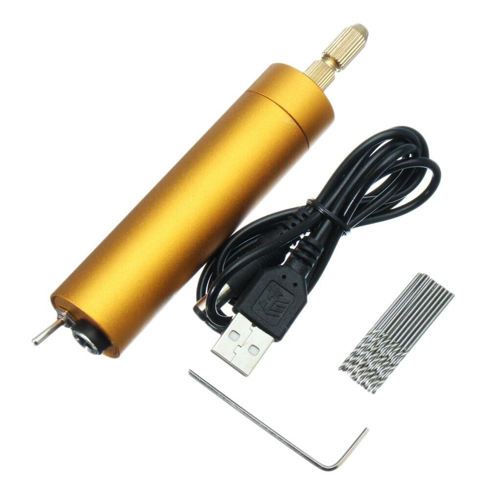 Micro Small Electric Aluminum Hand Drill for Motor PCB with 10 Twist Bits