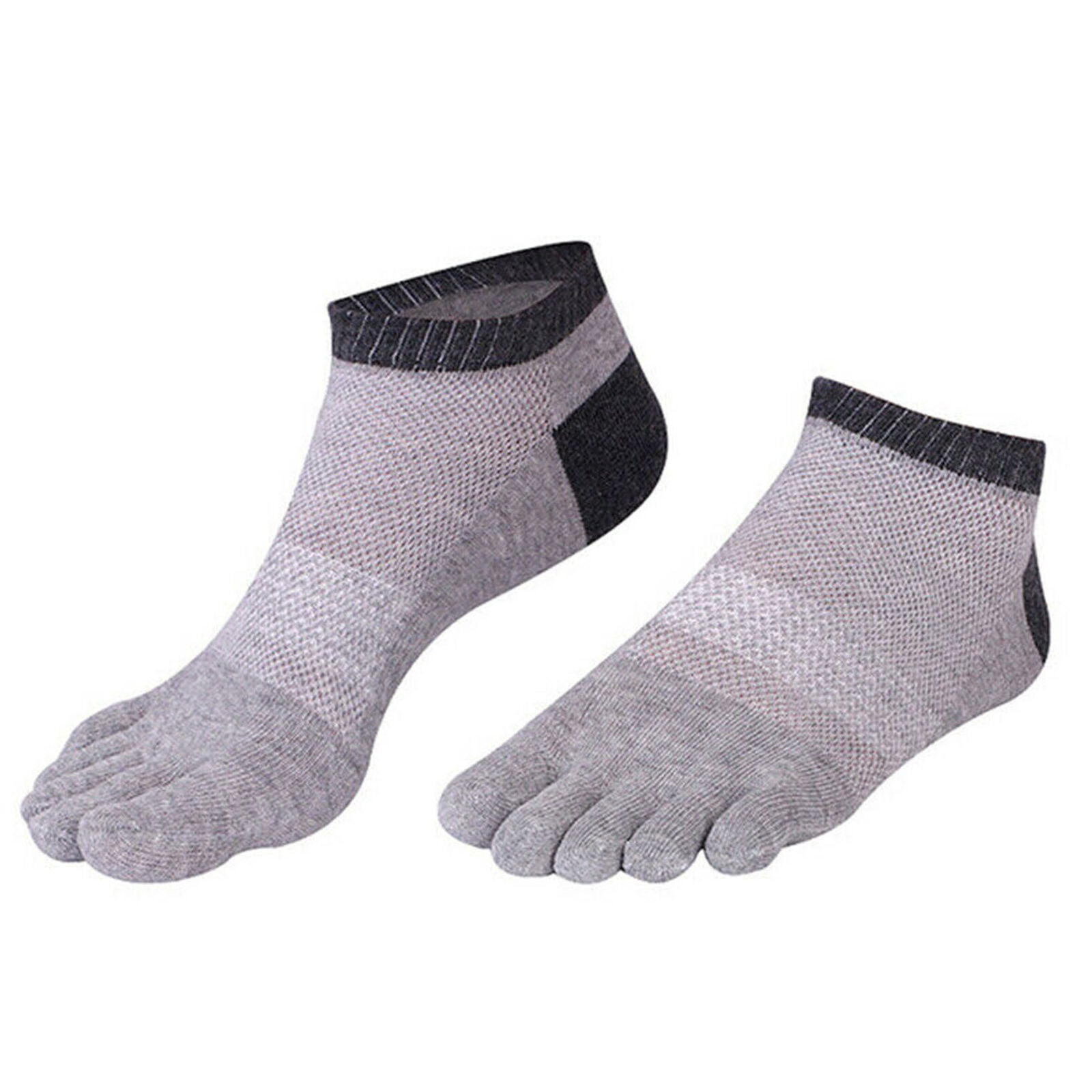 5 Pack Men Cotton Toe Five Finger Socks Low Cut Ankle Casual Sport Breathe