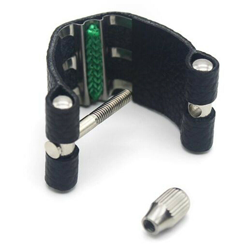 Sax Mouthpiece Ligature Closure Made of Synthetic Leather for Soprano Saxophone