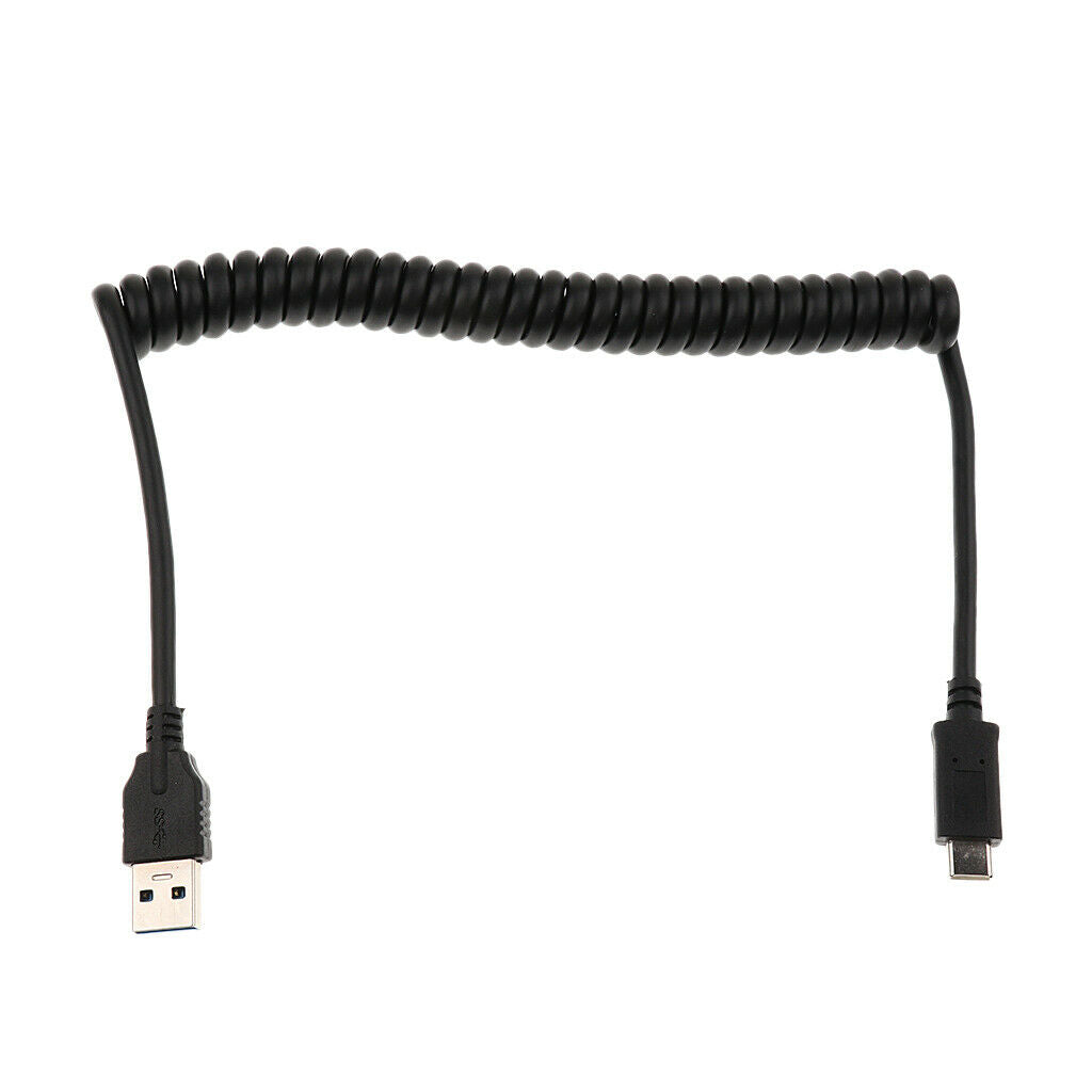 1 piece USB 3.0 to Type C Extension Coiled Cable Usb 3.0 Male to Usb C
