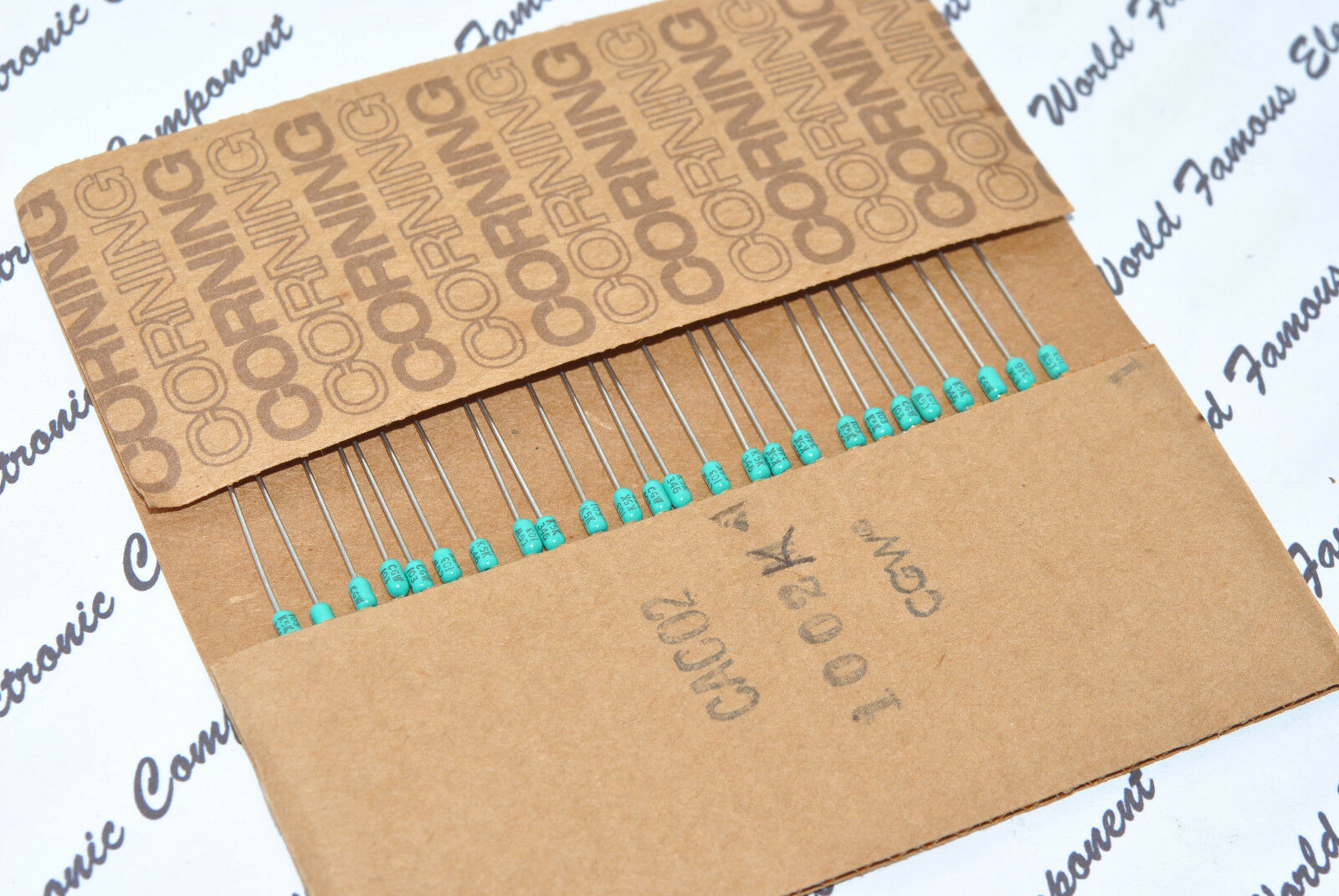 25pcs - CORNING CAC02-1002K-CGW 0.01uF (0,01µF 10nF)  Capacitor - CGW103K5K NOS