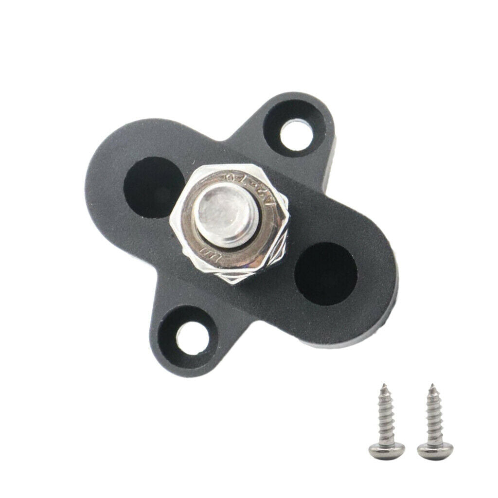 2PCS Truck Boat Bus Bar Single M8 Terminal Positive Power Distribution Stud
