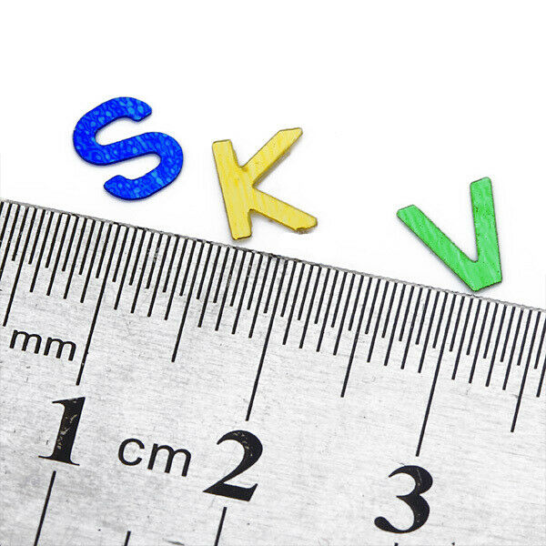 600pcs Letter Alphabet A-Z Metalic Sequin Confetti Craft Scrapbooking Decor