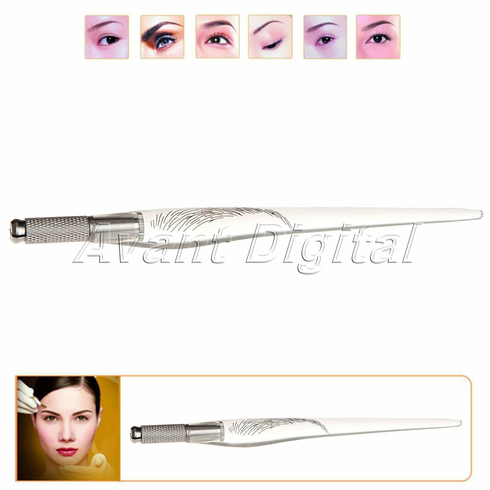 Manual Tattoo Pen PCD Makeup Machine Eyebrow Micro blade Pen with needle Blade