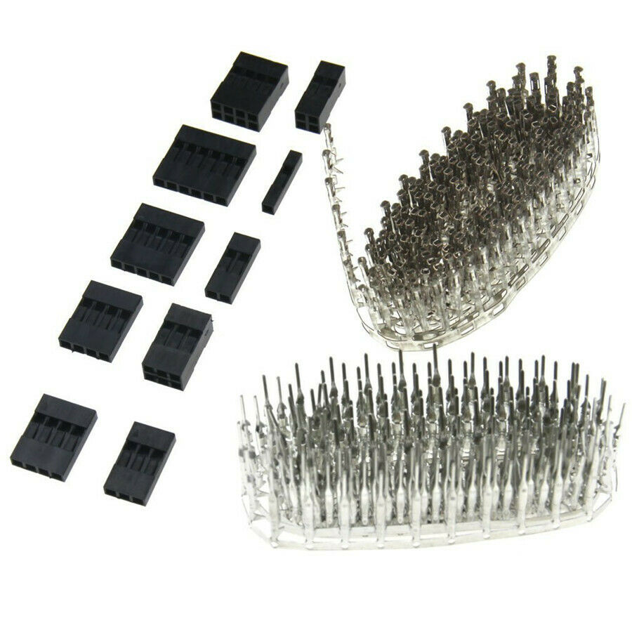 610Pcs 2.54mm Wire Jumper Housing Pin Connector & SN01BM Terminal Crimping Tool