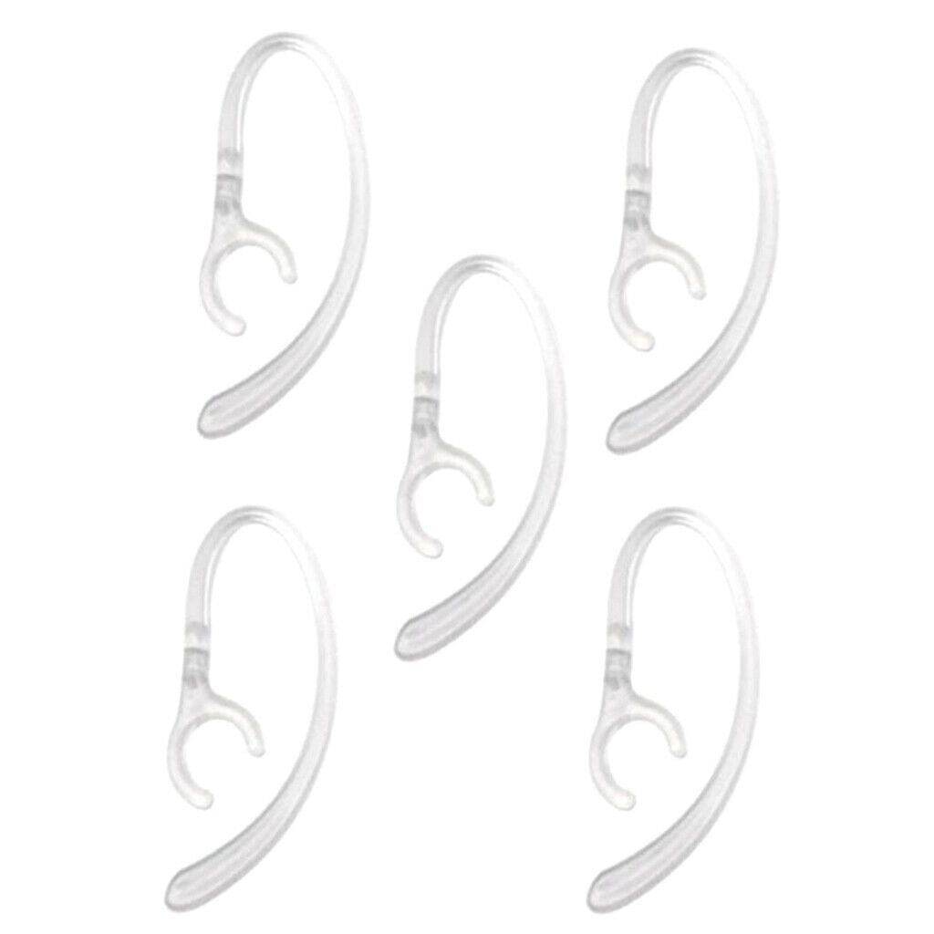 5 Pack Clear Replacement Bluetooth Headset Earhooks