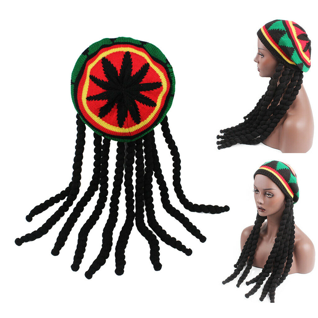 Jamaica Dreadlocks Dread Wig   Hat Party Costume Reggae RASTA   Headwear