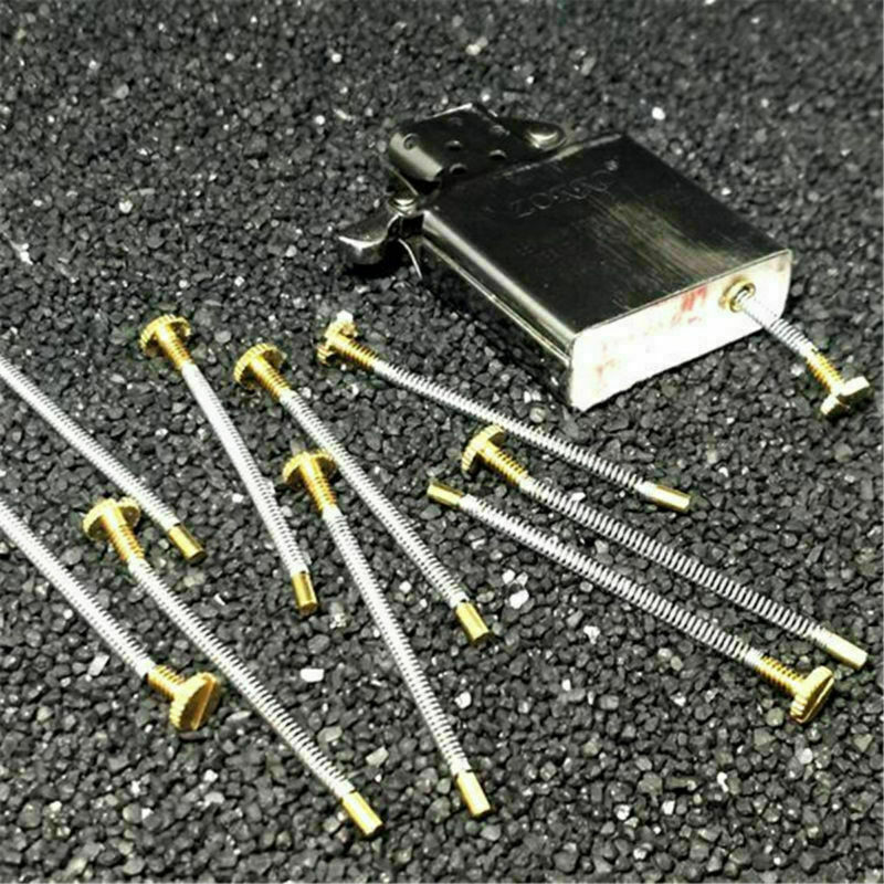 5Pcs Lighter Replacement Repair Kit Flints Screw Spring & Base Plate Lighter