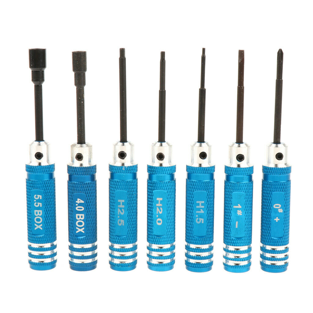 7 PCS RC Screwdriver Set, Hexagon   Slotted Screwdriver Repair Tool