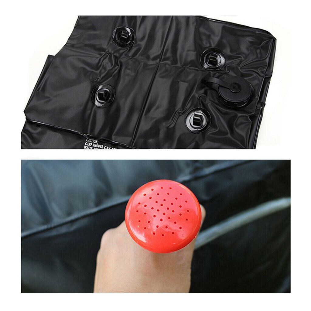 40L Camp Shower Water Bag Outdoor Solar Heated Bathing Portable Hose