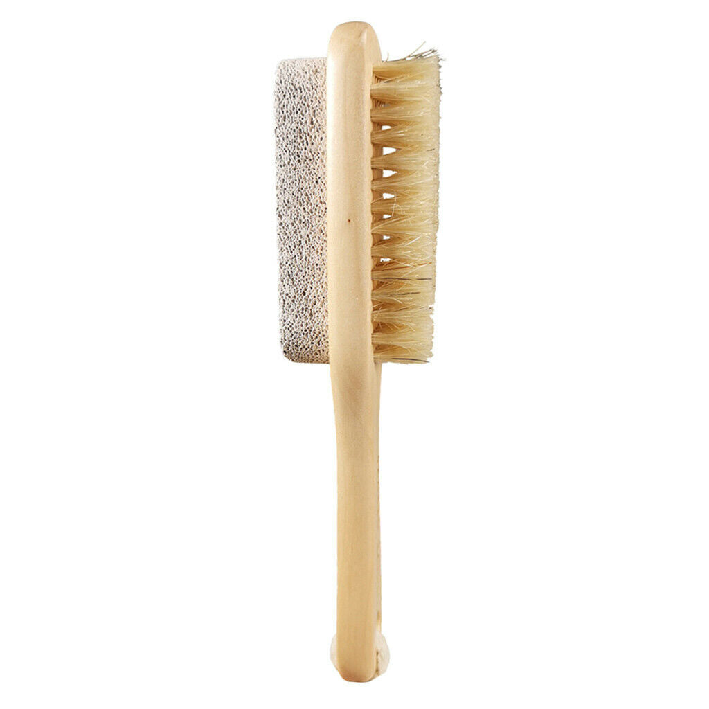 Foot  Rasp Exfoliator Pumice Stone Dead Skin Remover W/ Nail Cleaning Brush