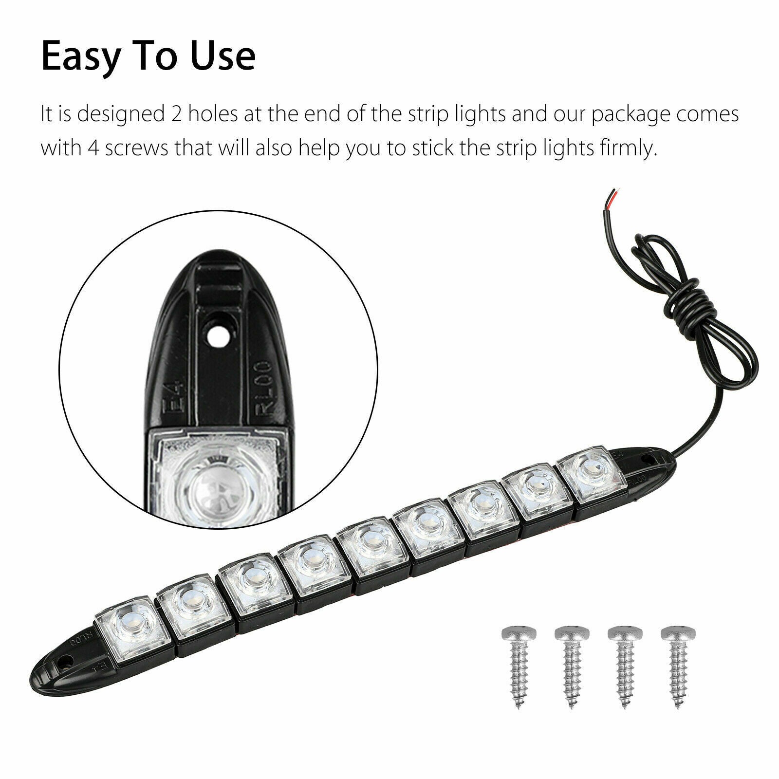 2PCS Navigation 9 Led Marine Bow Boat 12V Yacht Pontoon Bright Lights Red Green