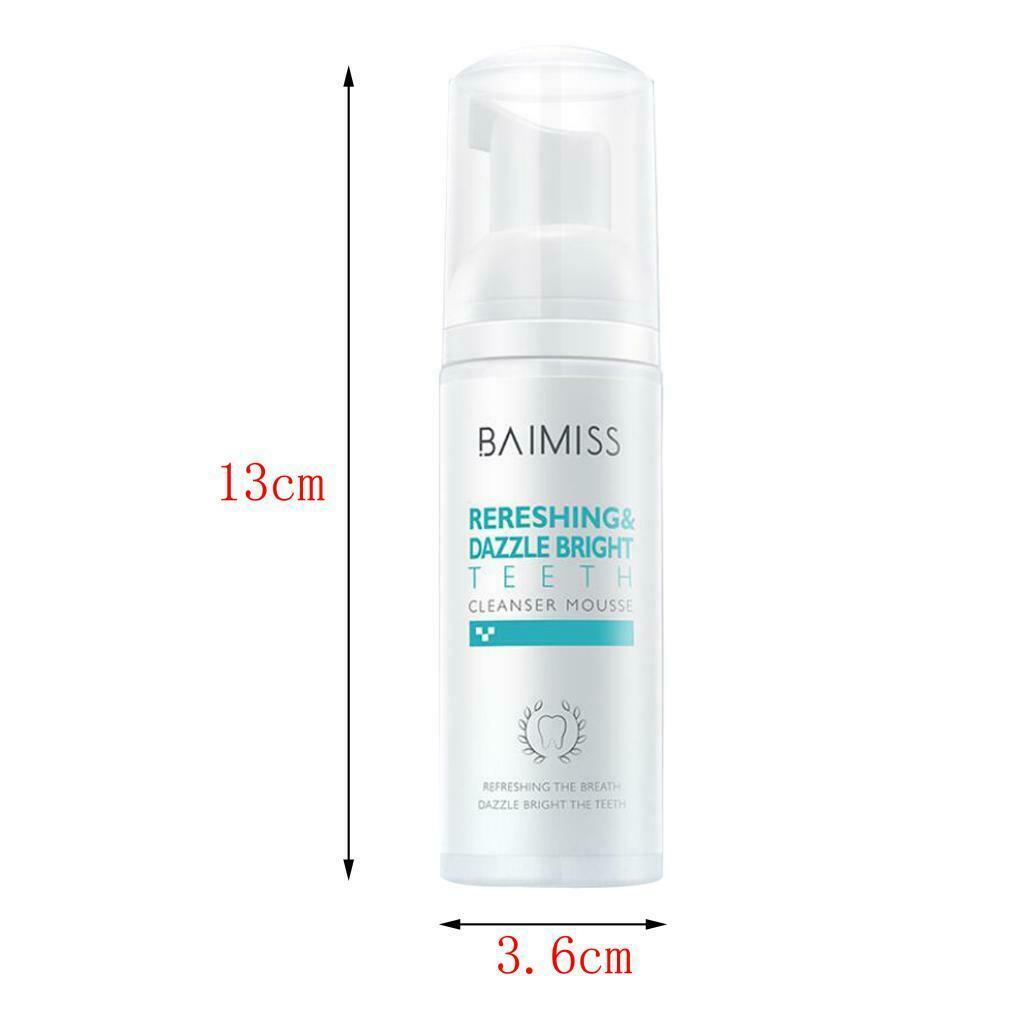 60ML Tooth Cleaning Mousse Foam Liquid Toothpaste Oral Stains Bad Breath Remover