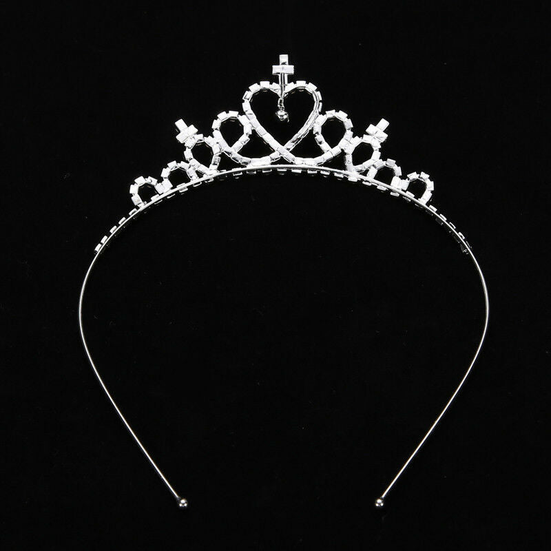 Kid Rhinestone Crystal Tiara Hair Hoop Girl Bridal Princess Prom Crown Headband