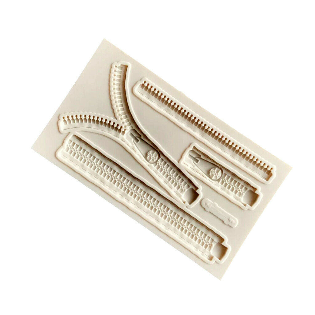 Zipper Shape Silicone Fondant Decorating Tool for Chocolate Candy Sugar Mold