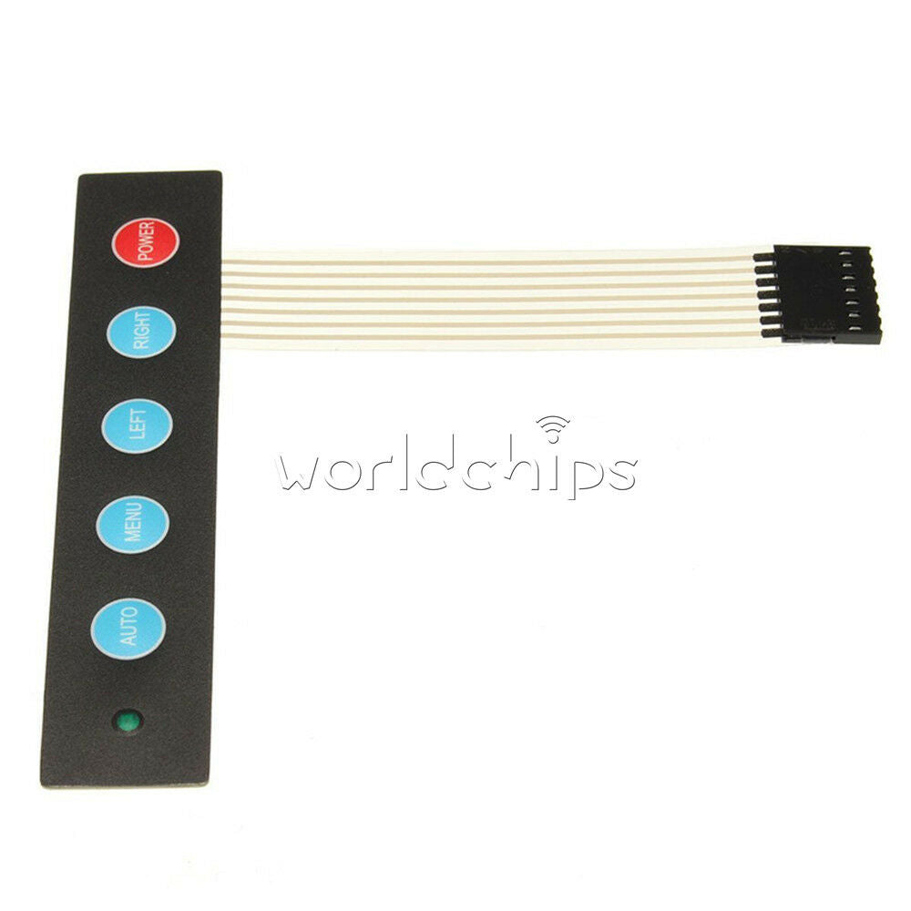 2PCS 5Keys 1x5 Matrix Array Membrane Switch Control Keypad Keyboard For Arduino