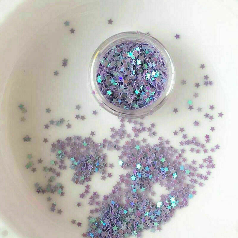 5pcs Glitter Holographic Nail Face Body Art Sequin for Party Masquerade New NR9