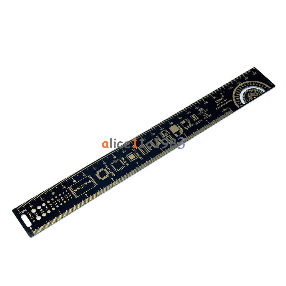 25cm 10 Inch Multifunctional PCB Ruler Measuring Tool Resistor Capacitor Chip IC