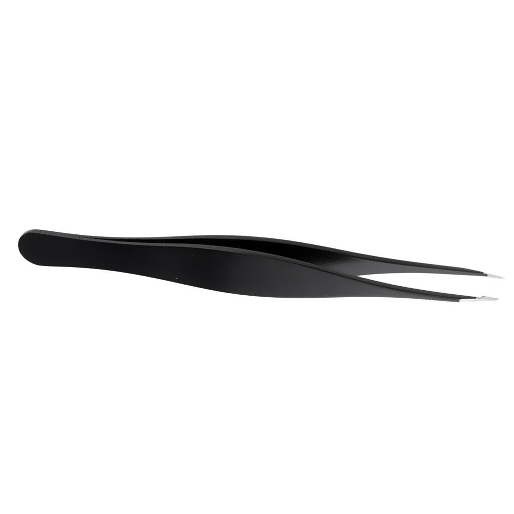 Eyelash Tweezers Curved Flat Clip Extension False Lash Applicator Clamp Sharp