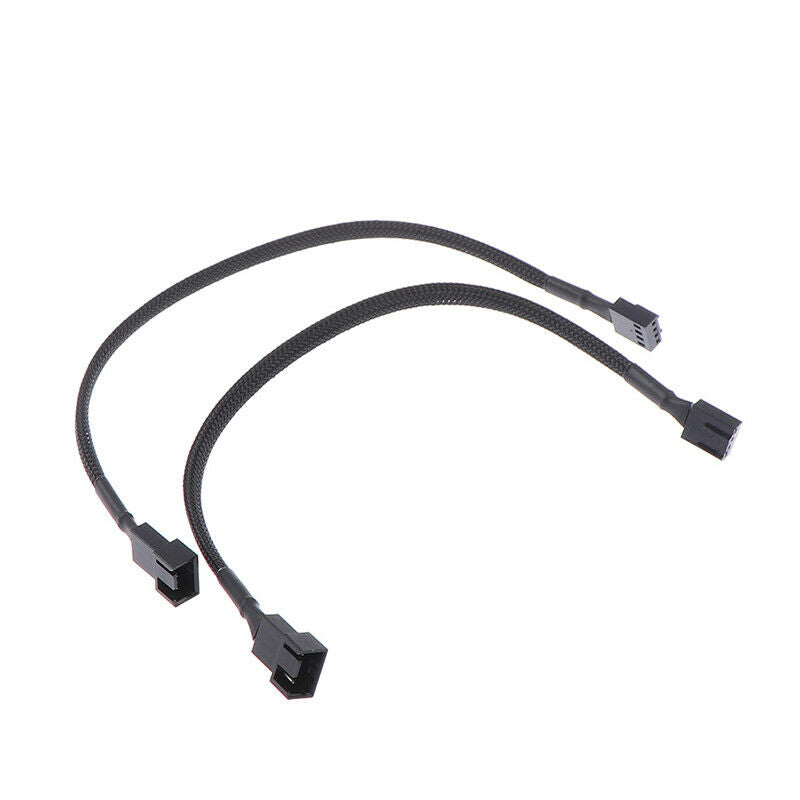 2pcs 4 Pin PWM Connector Case Fan Extension Power Cable for Compure C.l8