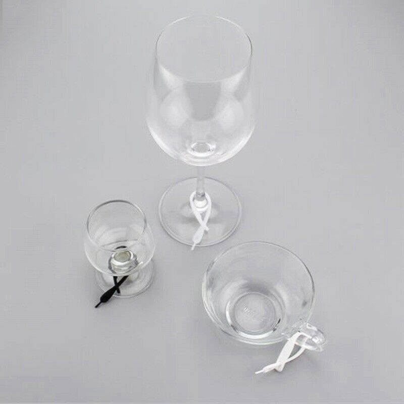 12pcs/set Silicone Colorful Glass Bottle Drink Cup Marker Cup Identify Label