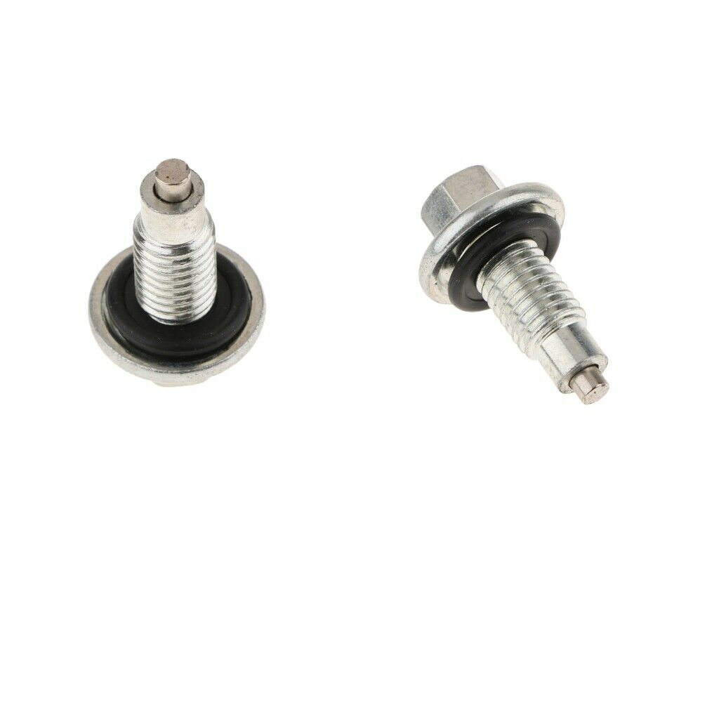 Pair Magnetic Oil Pan Drain Plug Bolt & Gasket for Chevy Tahoe Yukon GMC