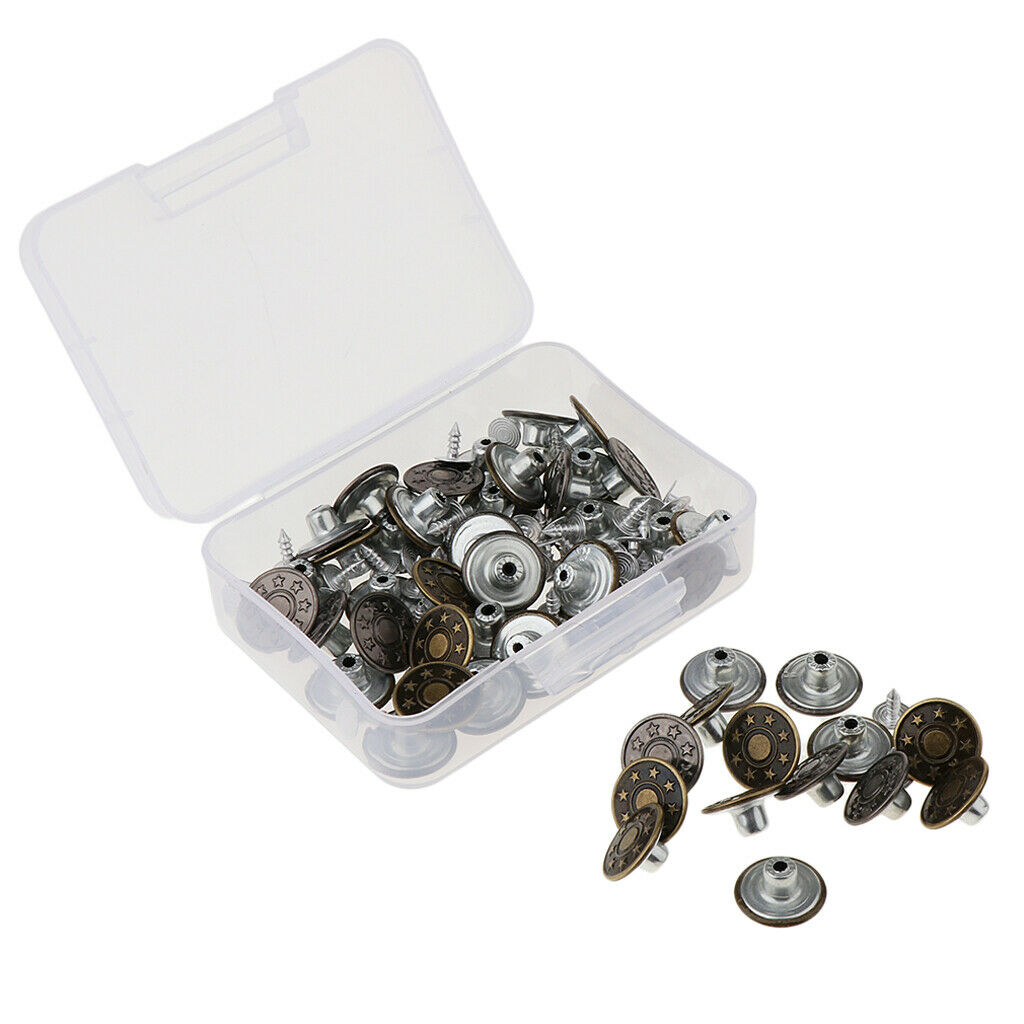 50 sets metal snap fasteners sewing buttons snap fasteners craft clothes