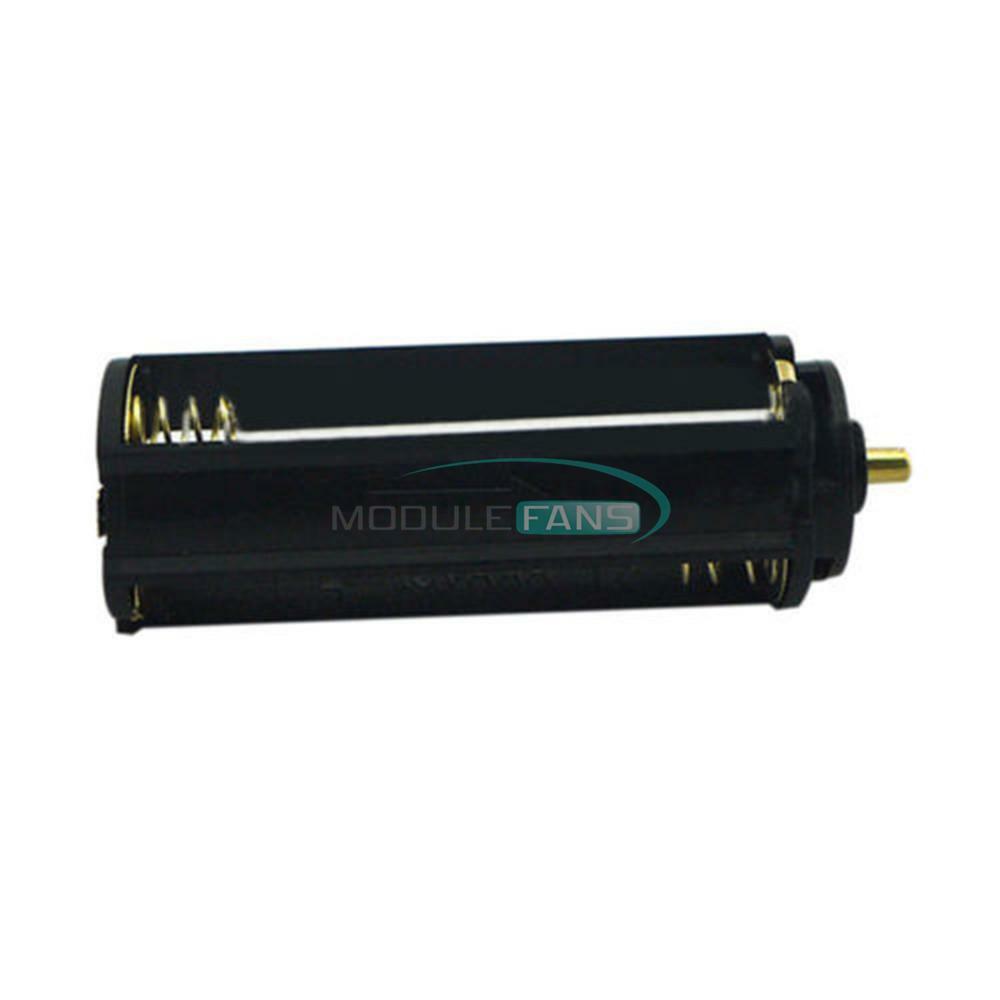 2PCS Black Cylindrical 3AAA Plastic Battery Holder Case Box For Flashlight Lamp