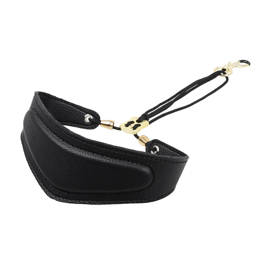 Sax Shoulder Neck Strap Padded for Tenor Baritone Saxophone Parts Belt Black
