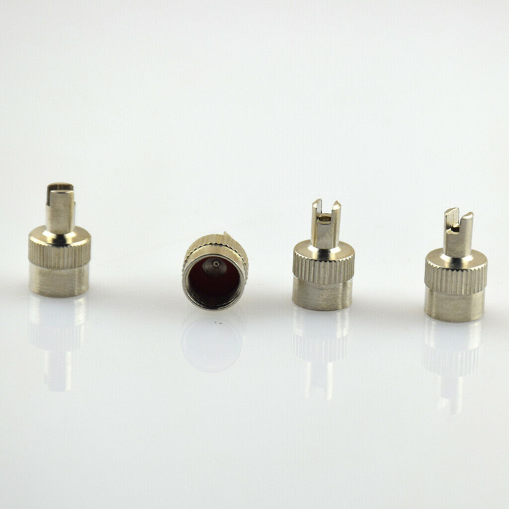 4pcs Valve Caps Car Wheel Tire Parts Stem Cover W/ Core Remover Tool