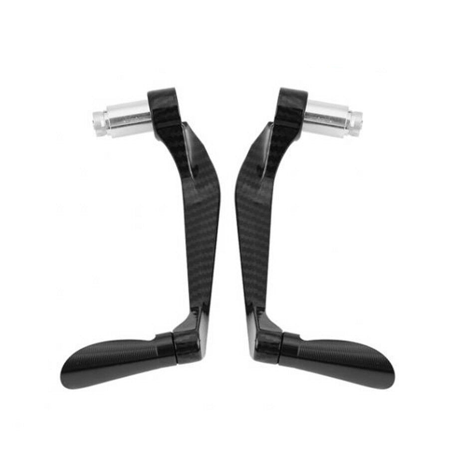 Pair Black Carbon Fiber Aluminum Alloy Motorcycle Brake Clutch Levers Protection