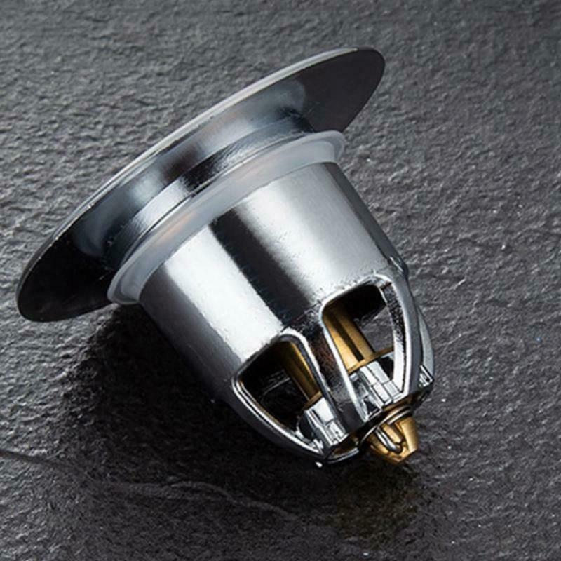 Wash Basin Drain Filter Stainless Steel Bounce Core Sink Stopper Plug Strainer