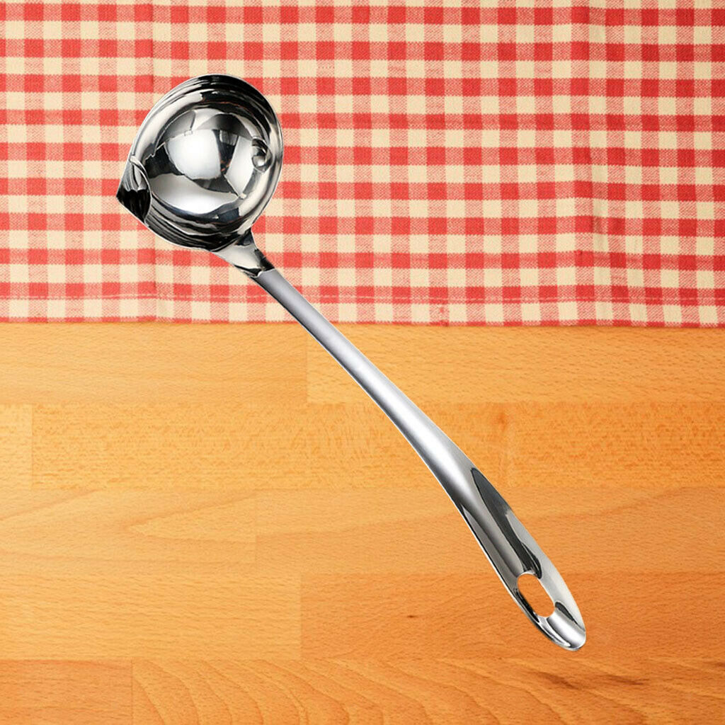 Kitchen Ladle Long Handle Ladle Spoon Soup Colander  31.5x9cm 304