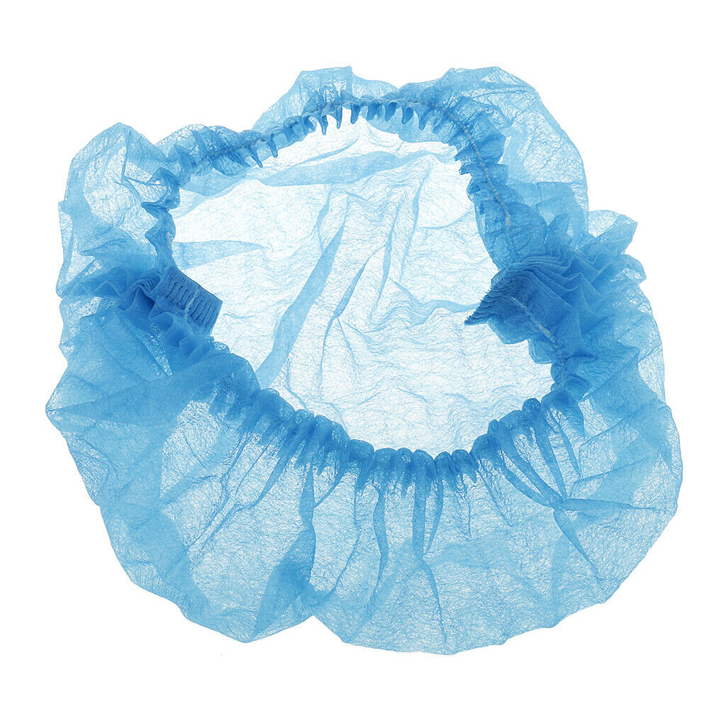 10Pieces Non-woven Disposable Nurse Non-woven Bouffant Hair Net Caps