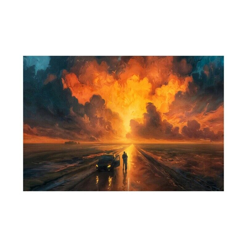 36*24in Wonderful Sunset Art Poster Wall Hanging Decoration Canvas Prints