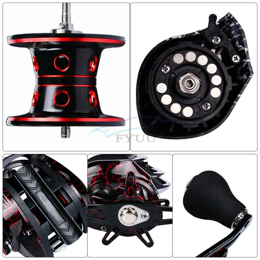 1×Right Hand Dual Drag System Fishing Baitcasting Reel For Lakes Rivers Offshore
