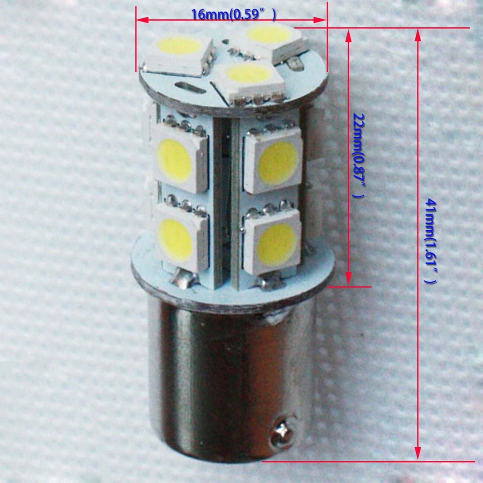 1x car auto motor mobike DC12V white 13SMD LED Wedge Light Bulb 1156 BA15S P21W