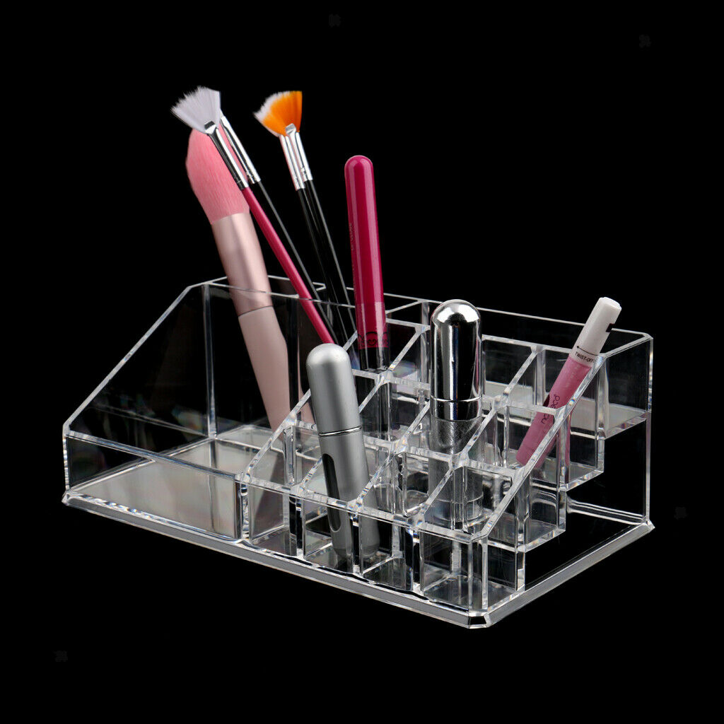 15 Slot Clear Acrylic Makeup Cosmetic Organizer Lipstick Brush Holder Stand