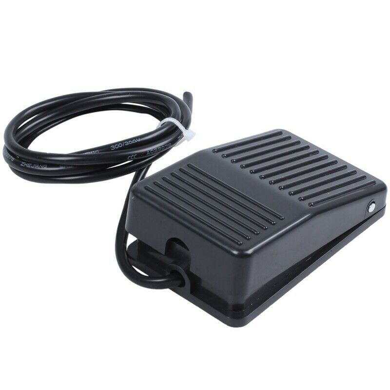 AC 250V 10A SPDT NO NC Antislip Plastic Momentary Power Foot Pedal Switch BlacL9