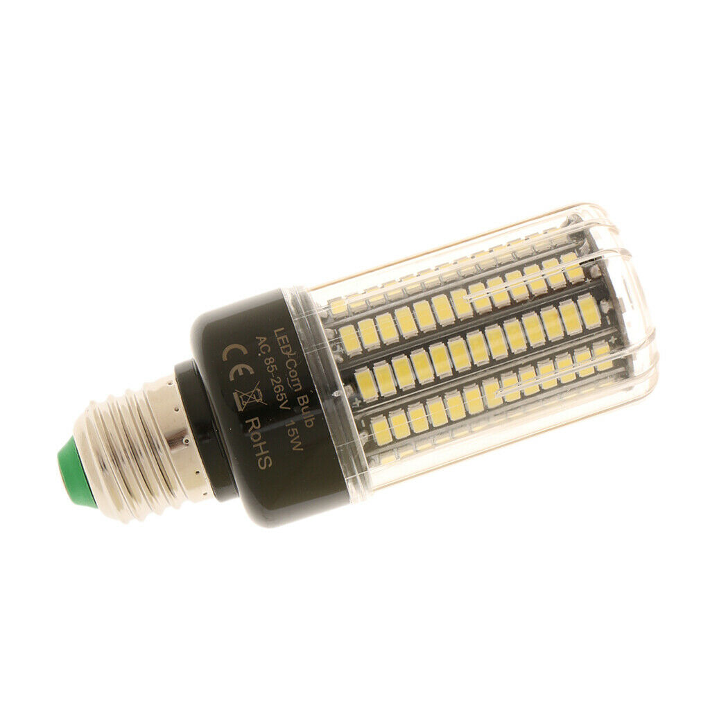 E27 Screw LED Corn Bulb Energy Saving Light Bulb AC 85-265V 15W_White