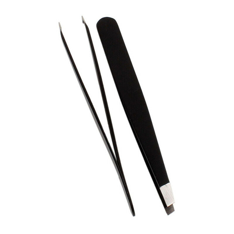 Professional Eyebrow Tweezer Slanted Hair Beauty Woman Beauty Makeup Blac.l8