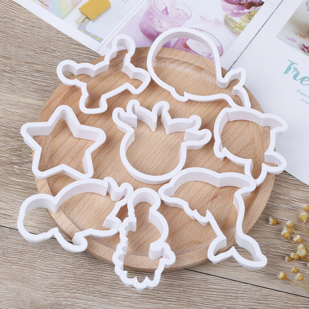 8x/set Sea Creatures Cookie Cutter Whale Dolphin Fondant Tool Biscuit Mouldy XC
