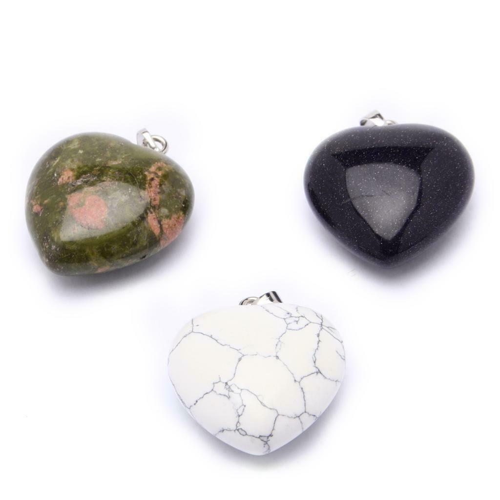Natural Crystal Pendant Charm Heart Shape Pendant Fashion Jewelry Warm White
