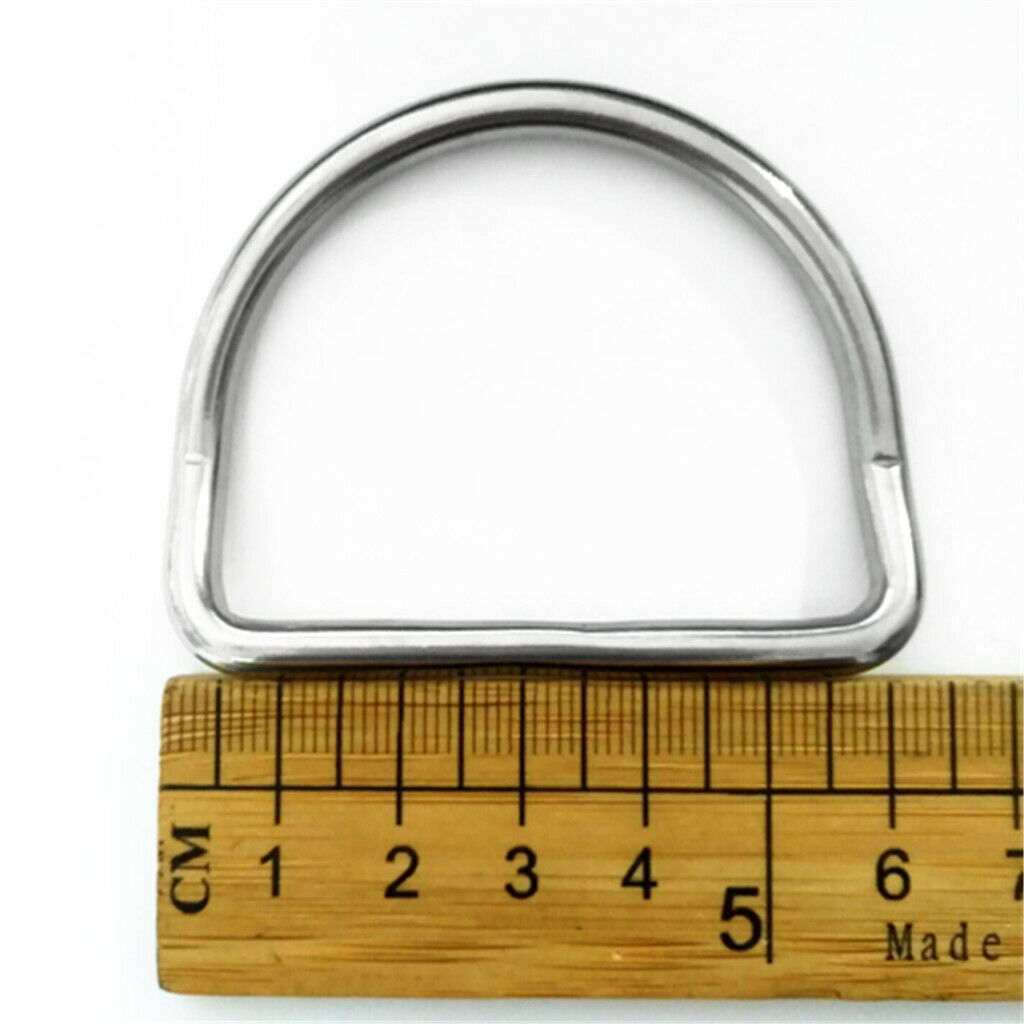 2X Anti-corrosion 316 Stainless Steel Scuba Bent D Ring for 50mm Webbing Belt