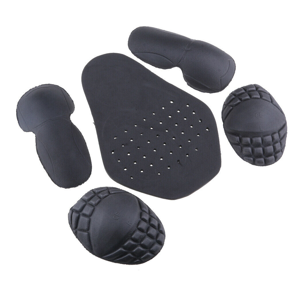 5 Pieces Motorcycle Riding Shoulder / Elbow / Back Protection Pads Armour