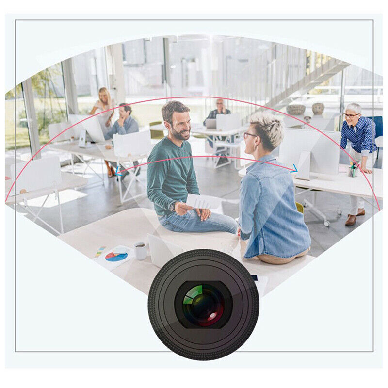 Webcam with LED Ring Fill Light 1080P HD Web Camera Auto Focus 4MP Microphone US