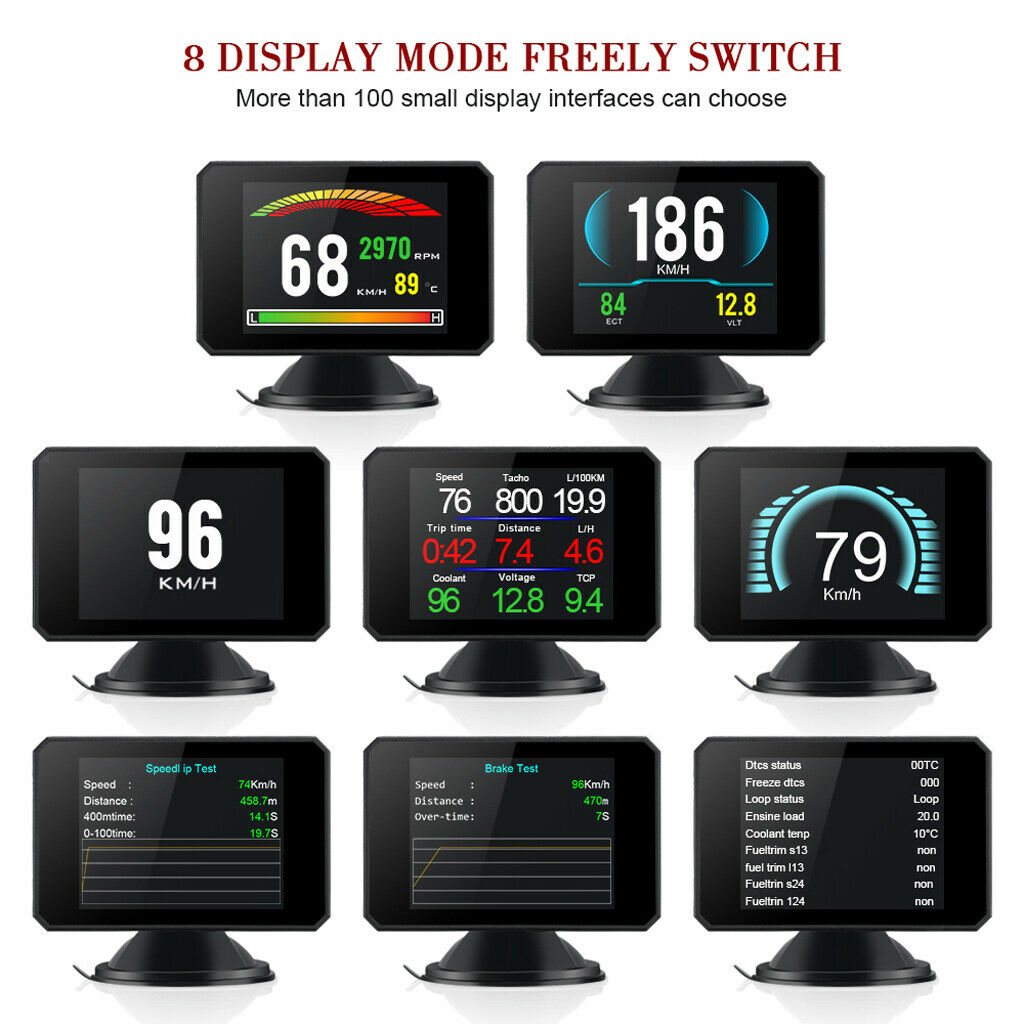 P16 OBD Hud Car Speed   Computer Speedometer Windshield Projector