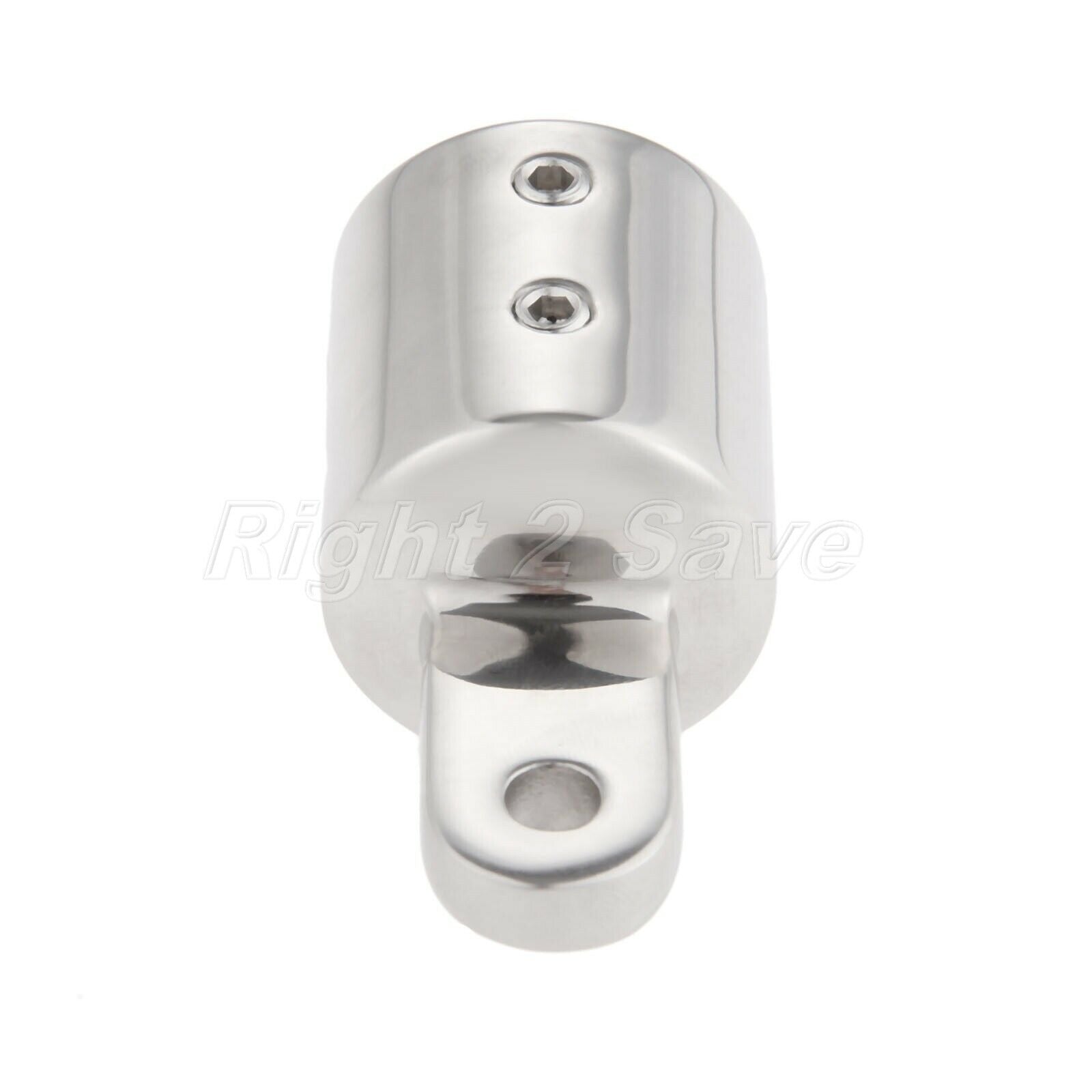 2Pcs Bimini Eye End Top Caps 316 Stainless Polished Hardware Marine for 1" Tube