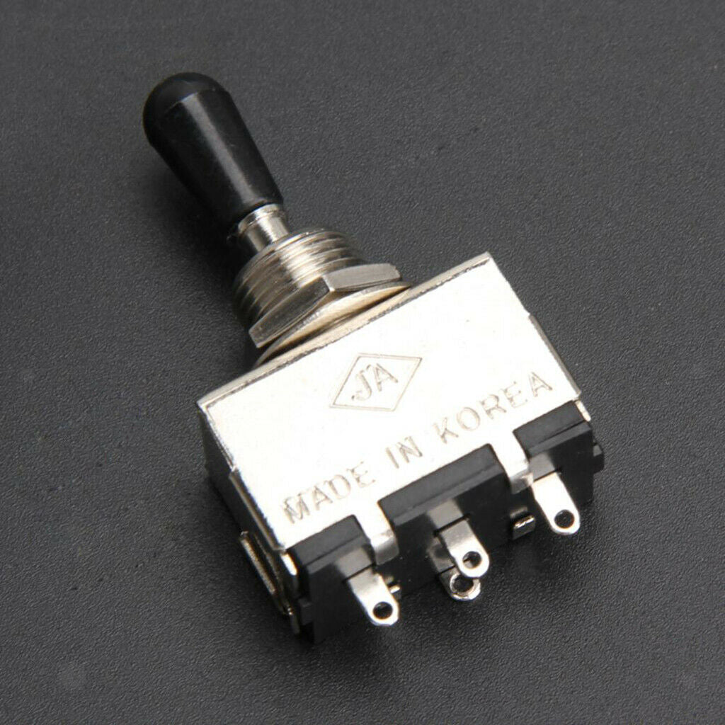 3 Position Sealed Toggle Switch Black Button for LP Electric Guitar